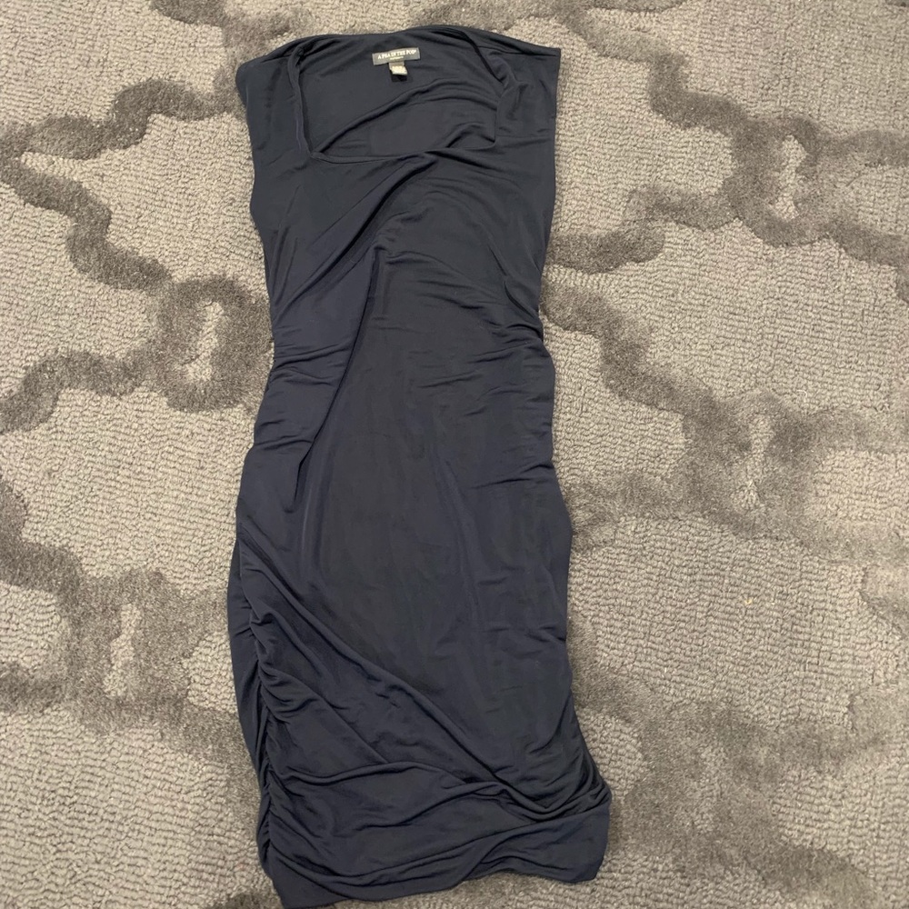Navy blue maternity dress